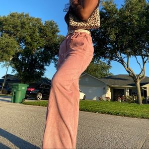 Straight Leg Pink Pants